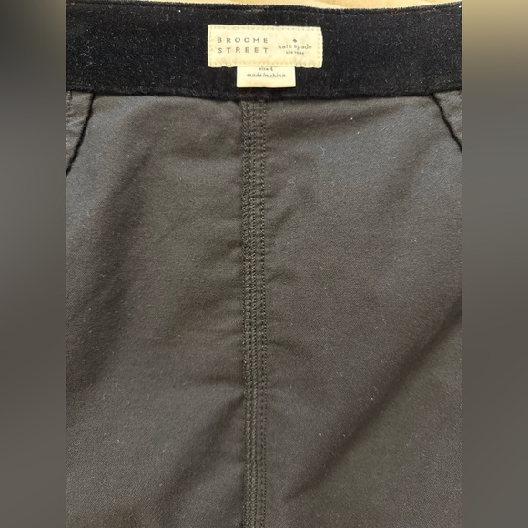 Kate Spade BROOME STREET VELOUR Black Button-Up mini Skirt Size 4. - Picture 11 of 17